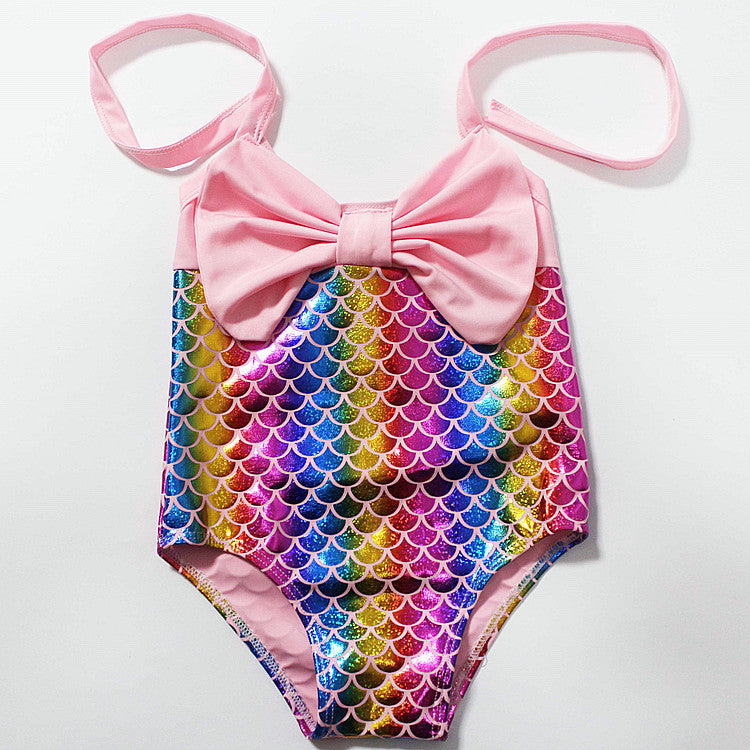 Wholesale Children's Mermaid One-piece Polyester Swimwear